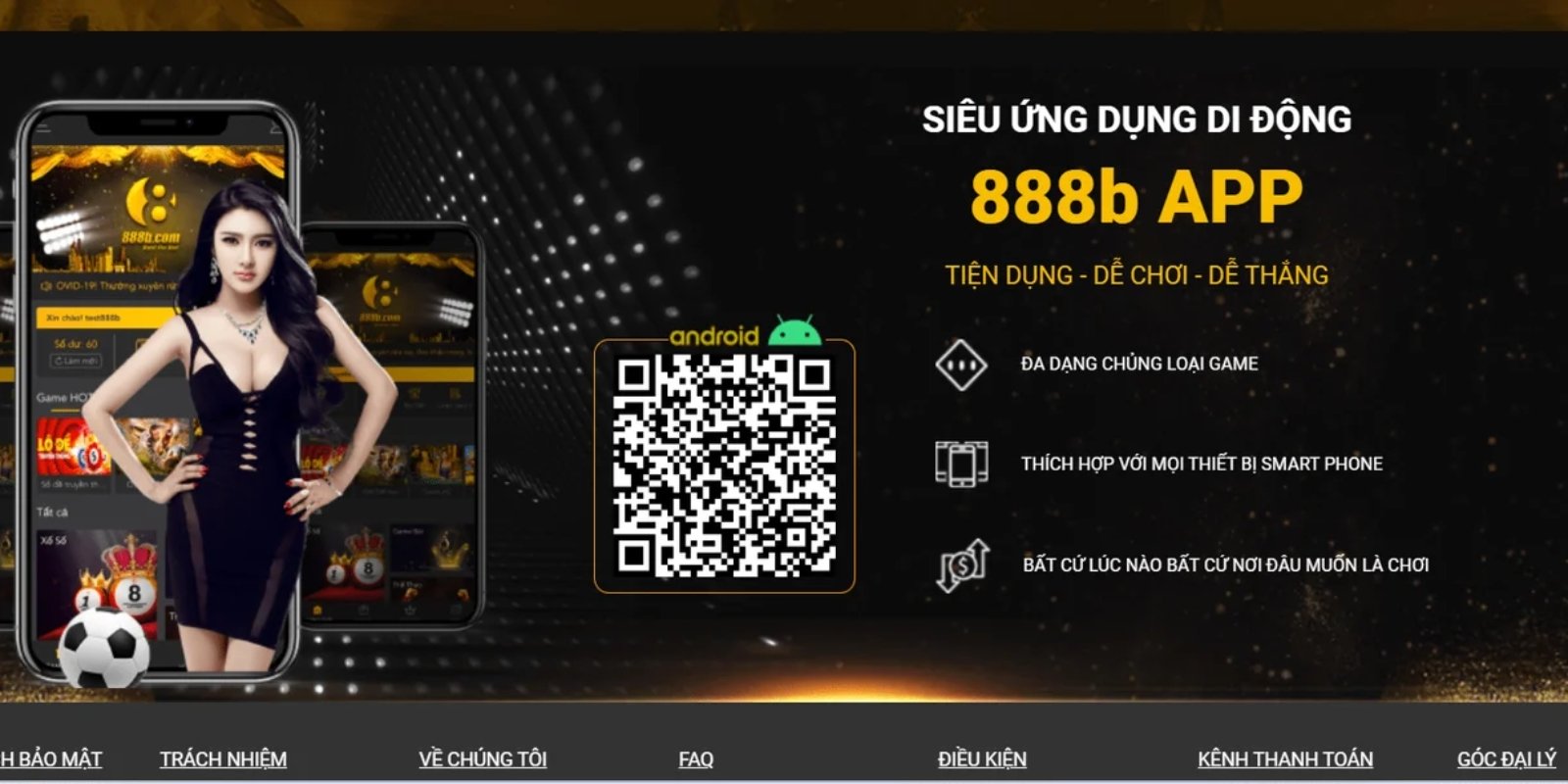 Ứng dụng 888B sau khi tải về máy có thể trải nghiệm mượt mà trên IOS/APK mà không lo link vào bị chặn