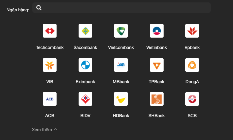 Nhà cái 888b hiện đang hỗ trợ 15 ngân hàng để quý hội viên NẠP TIỀN TRỰC TUYẾN