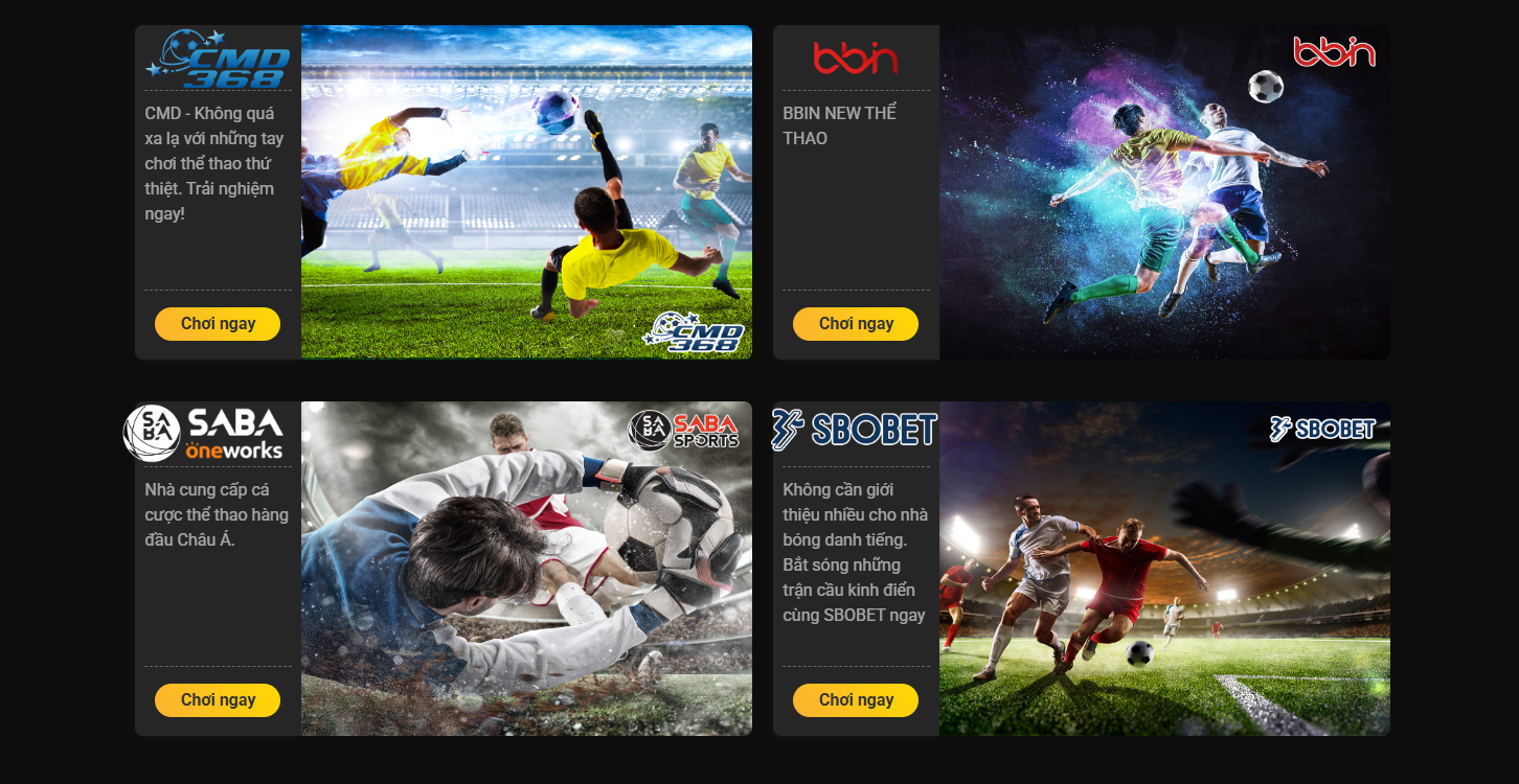 Nhờ hợp tác với nhiều nhà cung cấp lớn, THỂ THAO 888B mang đến đa dạng kèo cược hấp dẫn