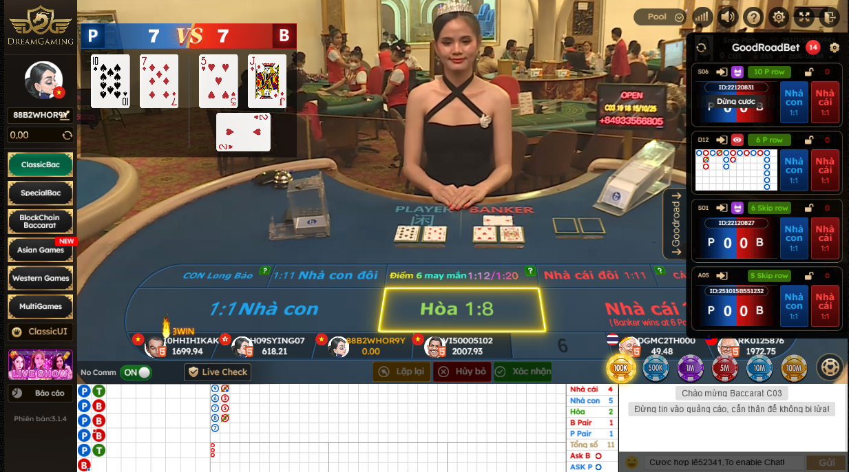 Ưu điểm khi tham gia sảnh Casino 888B