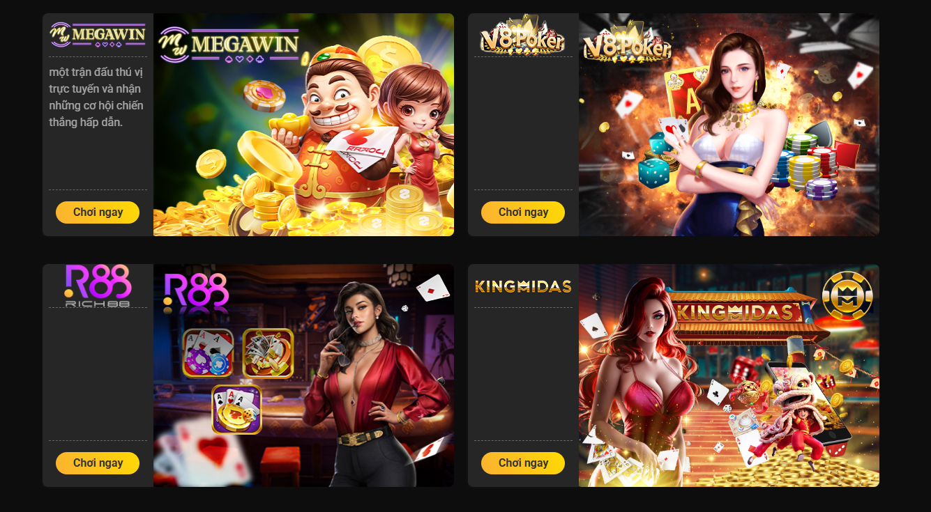 Một số trò chơi bài HOT tại sảnh game bài của chúng tôi